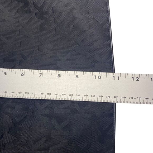 Michael Kors - Black Gold MK Logo Print Shoulder Bag / Purse / Handbag Carry All - Picture 7 of 8